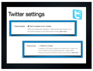 Twitter settings
 