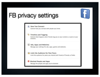 FB privacy settings
 