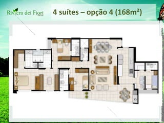 4 suítes – opção 4 (168m²) 