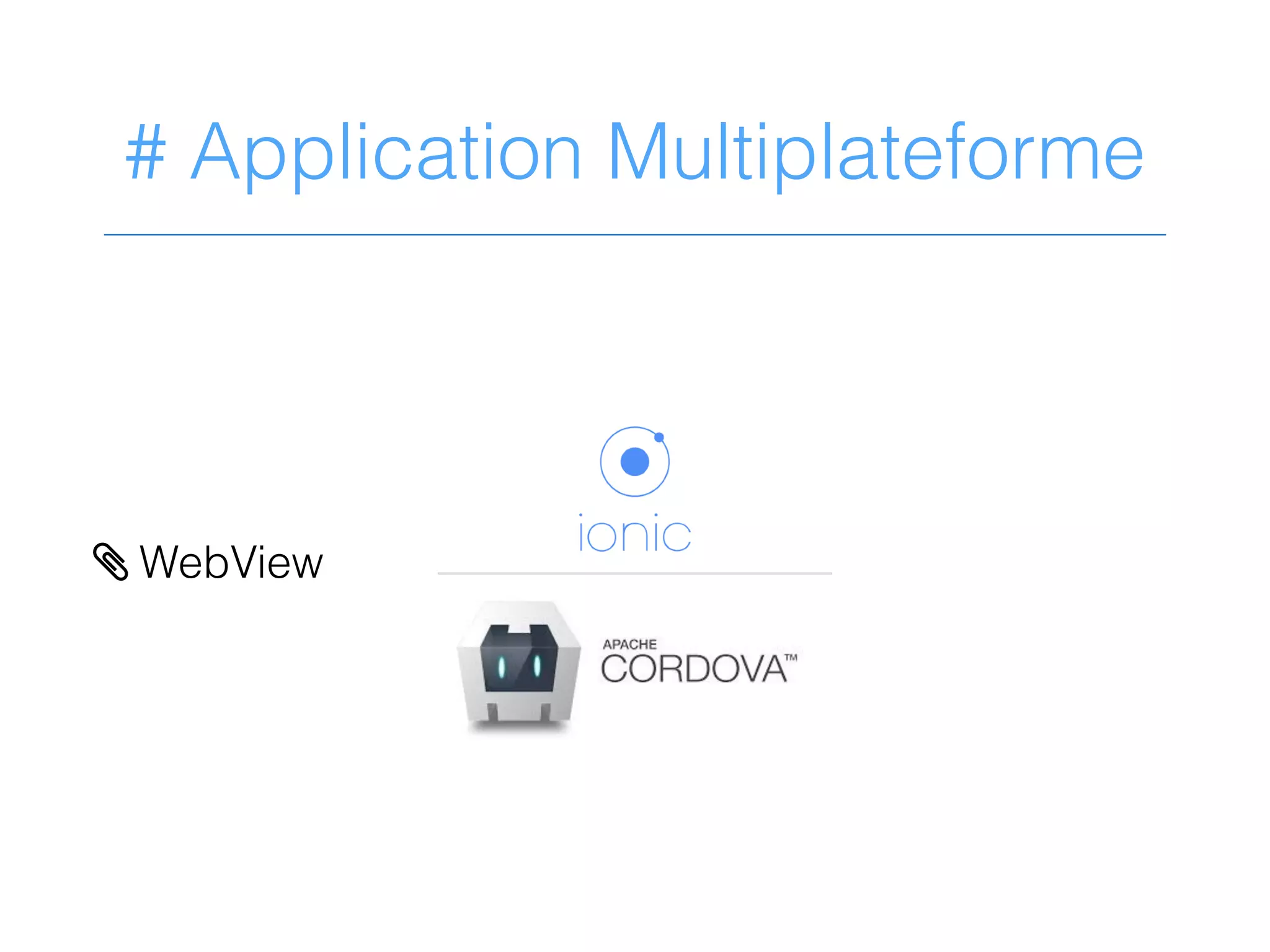 # Application Multiplateforme
> WebView
 