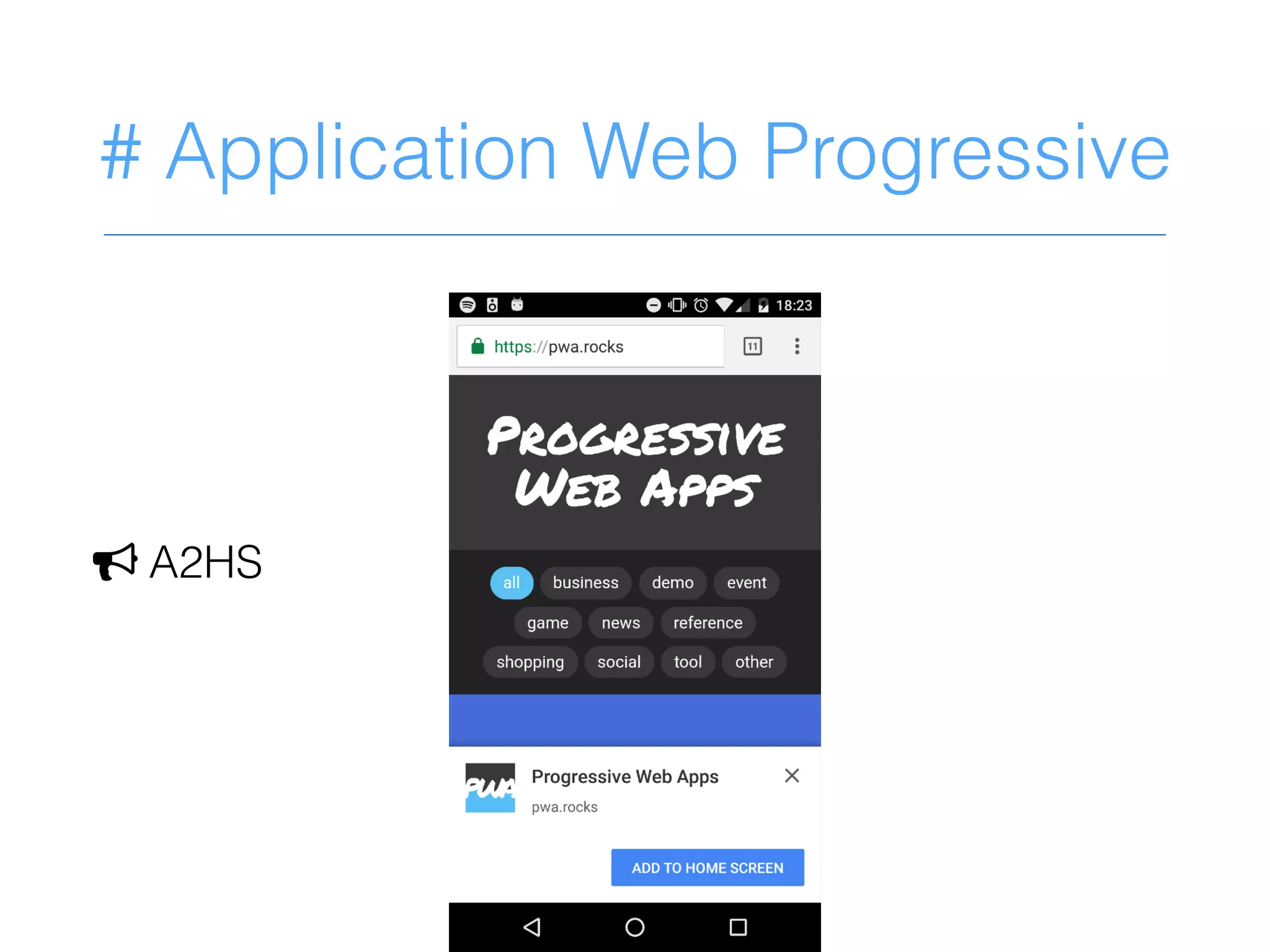 # Application Web Progressive
B A2HS
 