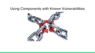 Using Components with Known Vulnerabilities
 
