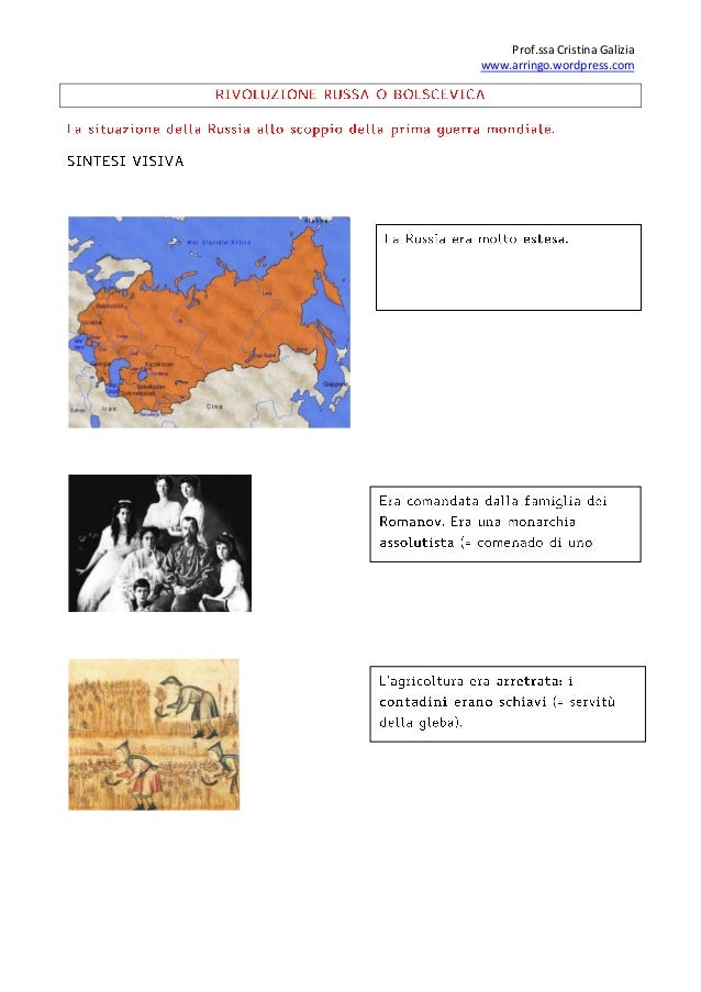 Rivoluzione russa o bolscevica_Materiale semplificato
