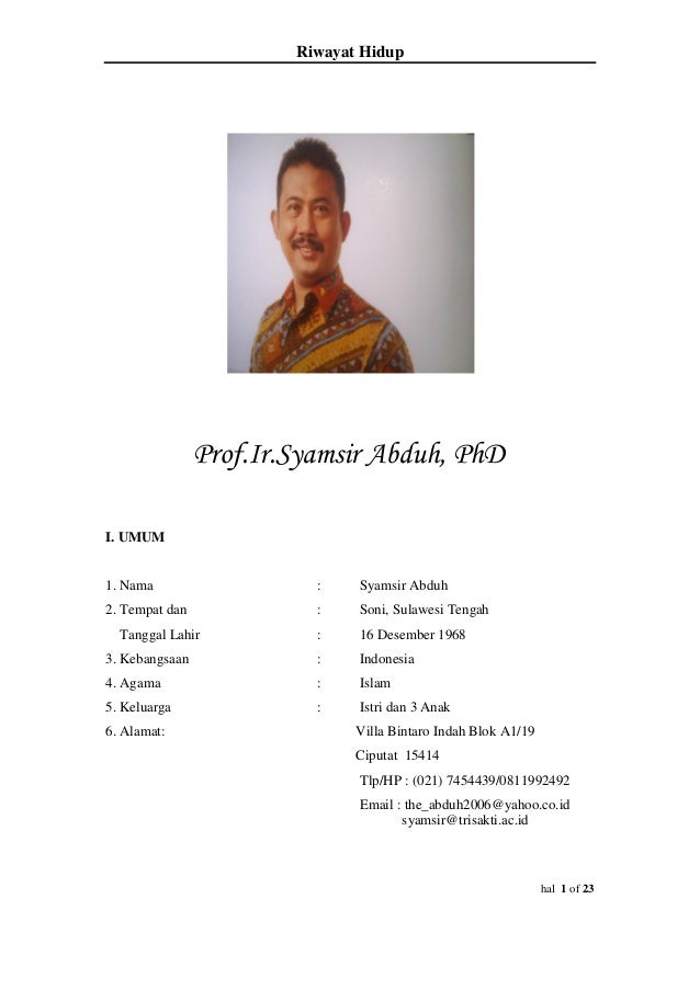 Riwayat hidup (cv) syamsir abduh-2013-28022014