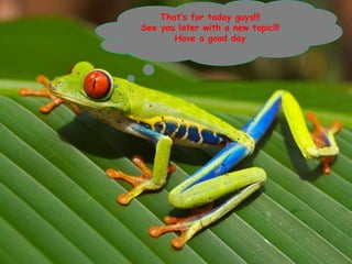 That’s for today guys!!!
See you later with a new topic!!!
Have a good day
 