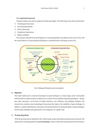 Green Hydrogen and It's Economic Impacts | PDF