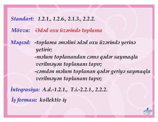 Ədəd oxu üzərində toplama