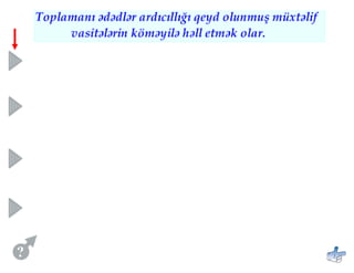 Ədəd oxu üzərində toplama