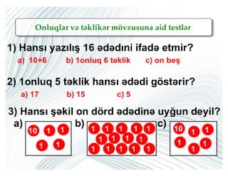 Onluqlar və təkliklər