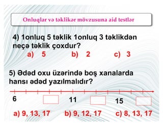 Onluqlar və təkliklər