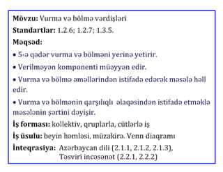 Vurma Vurma və bölmə vərdişləri | PDF