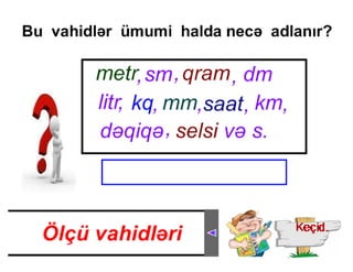 Uzunluq ölçü vahidləri