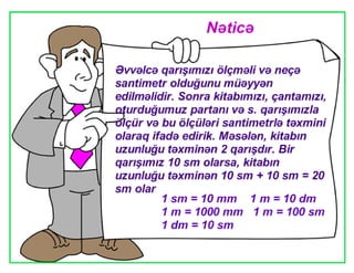 Uzunluğun ölçülməsi