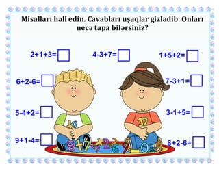 Riyaziyyat reqemlerin toplanması və chıxılması