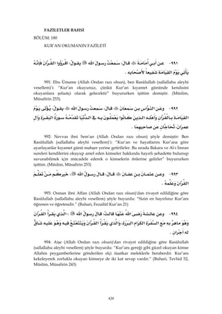 Riyazüs Salihin Hadis Kitabı 