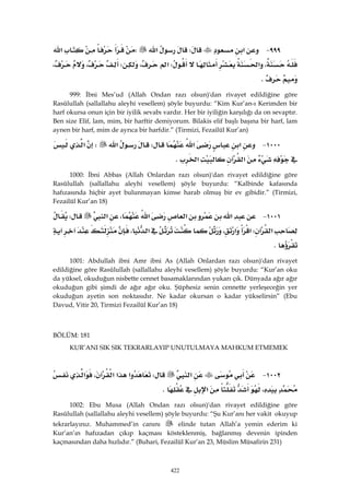 Riyazüs Salihin Hadis Kitabı 