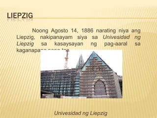 Si Rizal ay naglingkod sa klinika ni Dr. Javier Galezowsky (1832-1907) kilalang mahusay na maggagamot sa mata at siya rin ay nag aaral sa pagtuturo ni Dr. Otto Becker, isang magaling na manggagamot sa mata  na awtoridad na Alemanya. Dr. Javier Galezowsky (1832-1907)           Dr. Otto Becker