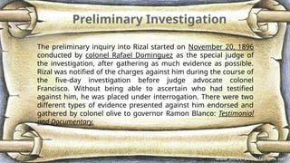 rizal: Trial of Rizal; Life and works of Rizal | PPTX