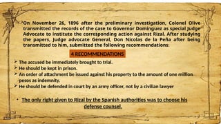 rizal: Trial of Rizal; Life and works of Rizal | PPTX
