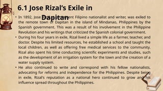Jose Rizal Exiled THE LIFE AND WORKS OF DR. JOSE RIZAL. PPT | PPTX