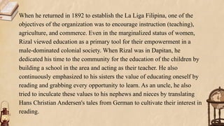 Rizal and education , life, works, and writings of Dr. José Rizal in ...