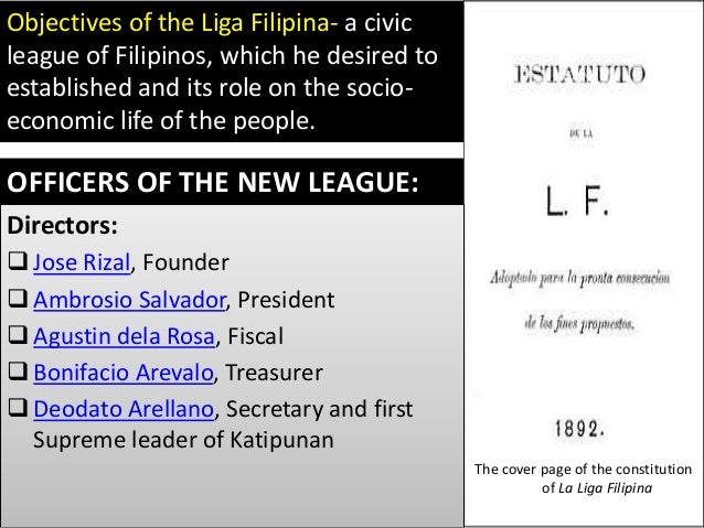 la liga filipina essay La liga filipina & exile to dapitan hero’s death the rizal law rizal’s first trip jose rizal has been to many countries after he graduated from the university. la liga filipina essay La liga filipina & exile to dapitan hero’s death the rizal law rizal’s first trip jose rizal has been to many countries after he graduated from the university.