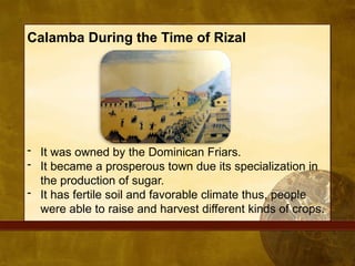 Calamba Rizal Graphics Jose Rizal's Childhood Memories and life | PPTX