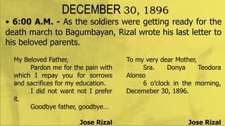 RIZAL'S MARTYRDOM AT BAGUMBAYAN | PPTX