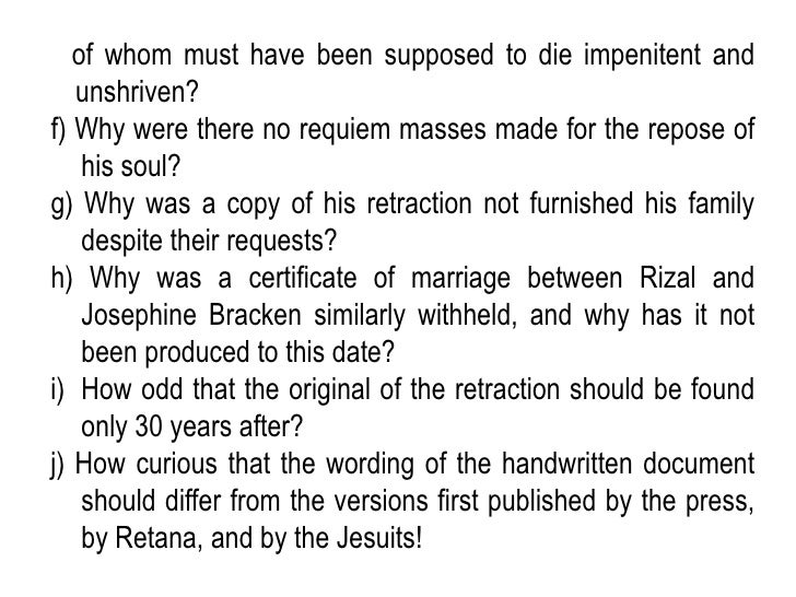 retraction of rizal “rizal’s retraction letter scholars are still debating about many historical controversies and issues whether they are true or valid including one of the major controversies regarding. retraction of rizal “rizal’s retraction letter scholars are still debating about many historical controversies and issues whether they are true or valid including one of the major controversies regarding.