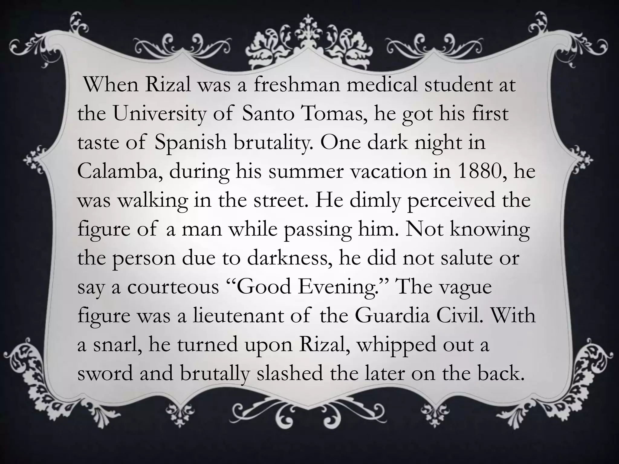Rizal's life in UST | PPTX