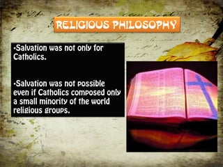 RELIGIOUS PHILOSOPHY
•
•
 