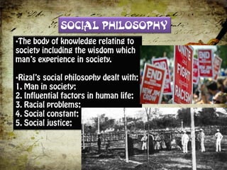 SOCIAL PHILOSOPHY
•
•
 