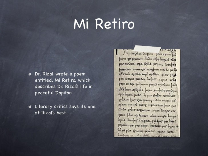 Mi Retiro By Jose Rizal Rizal in dapitan (1)