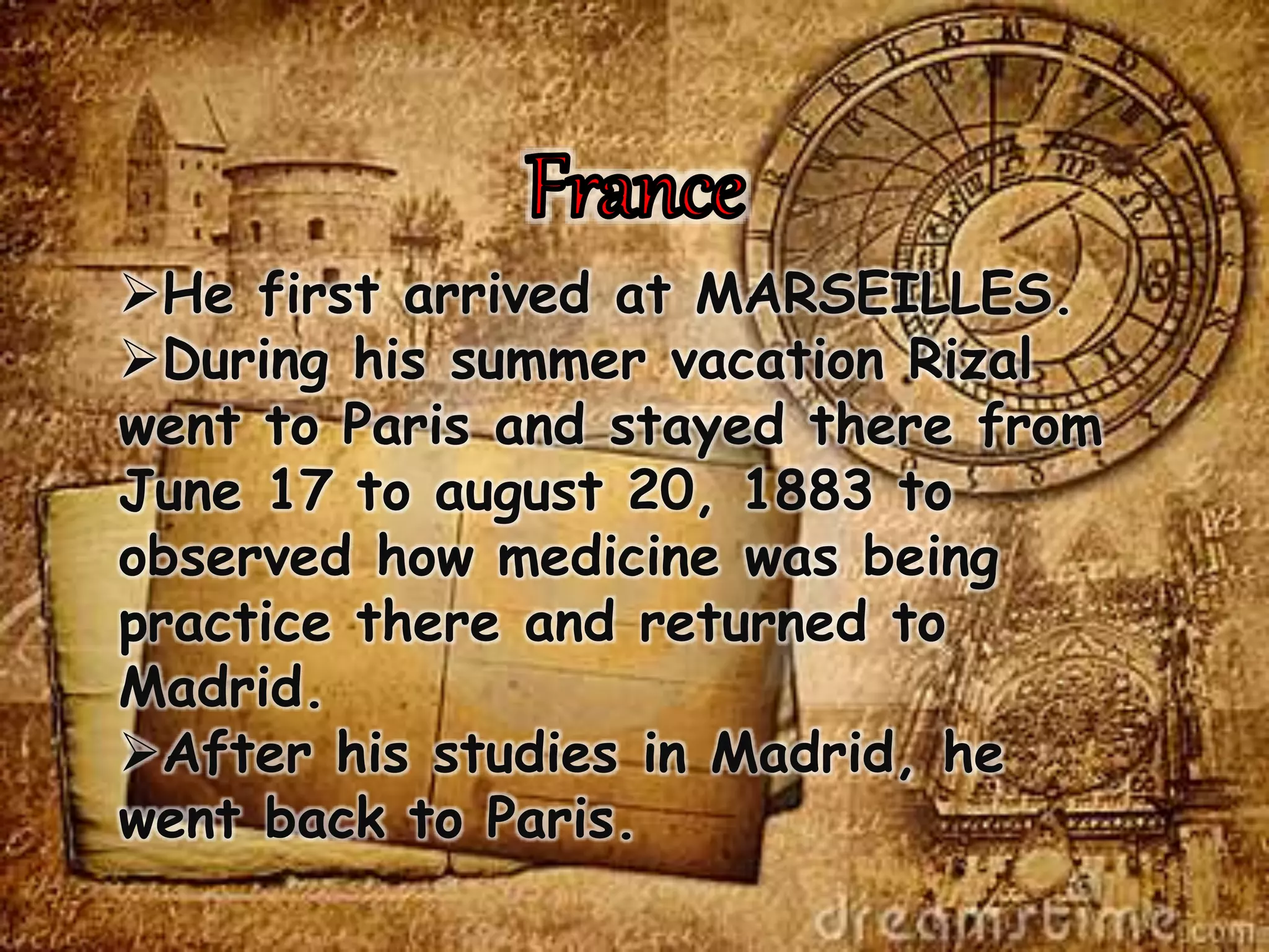 Rizal in germany and france | PPTX