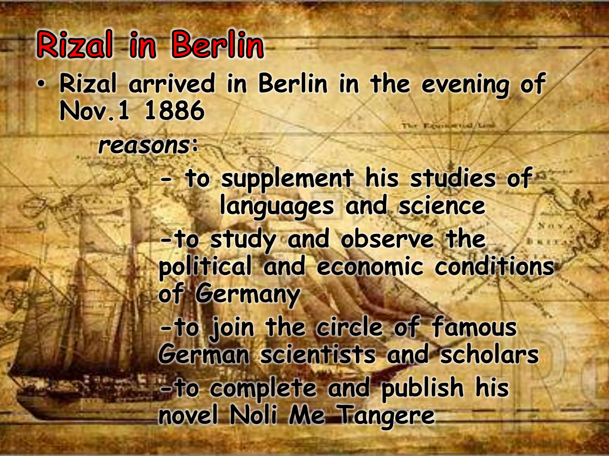 Rizal in germany and france | PPTX