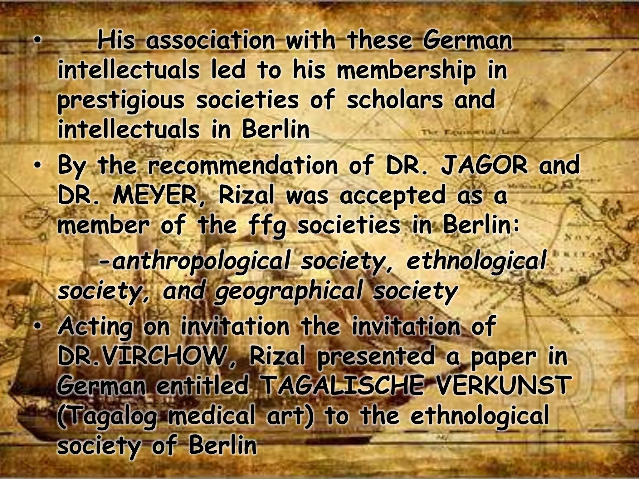 Rizal in germany and france | PPTX