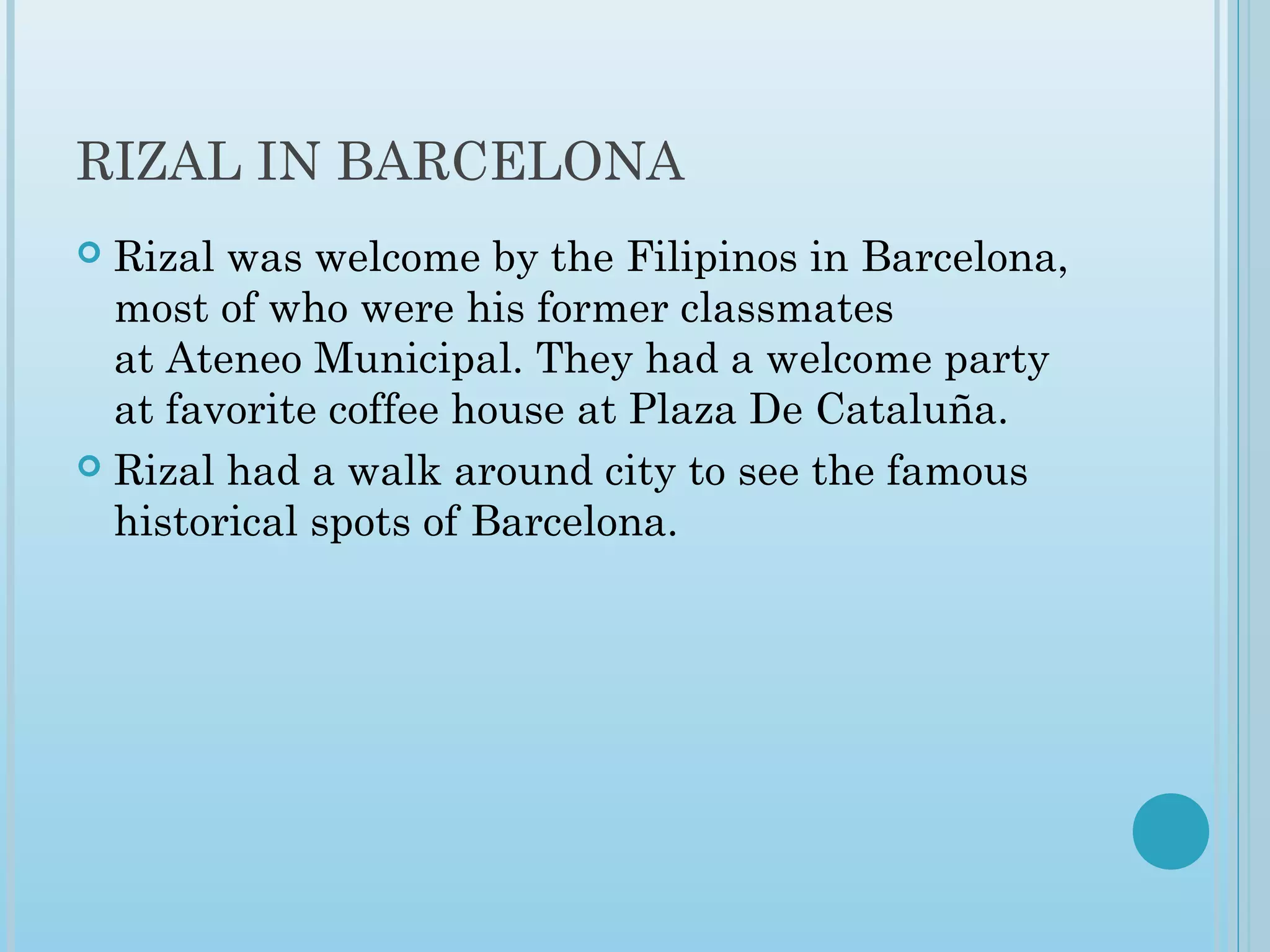 Rizal in Spain | PPT