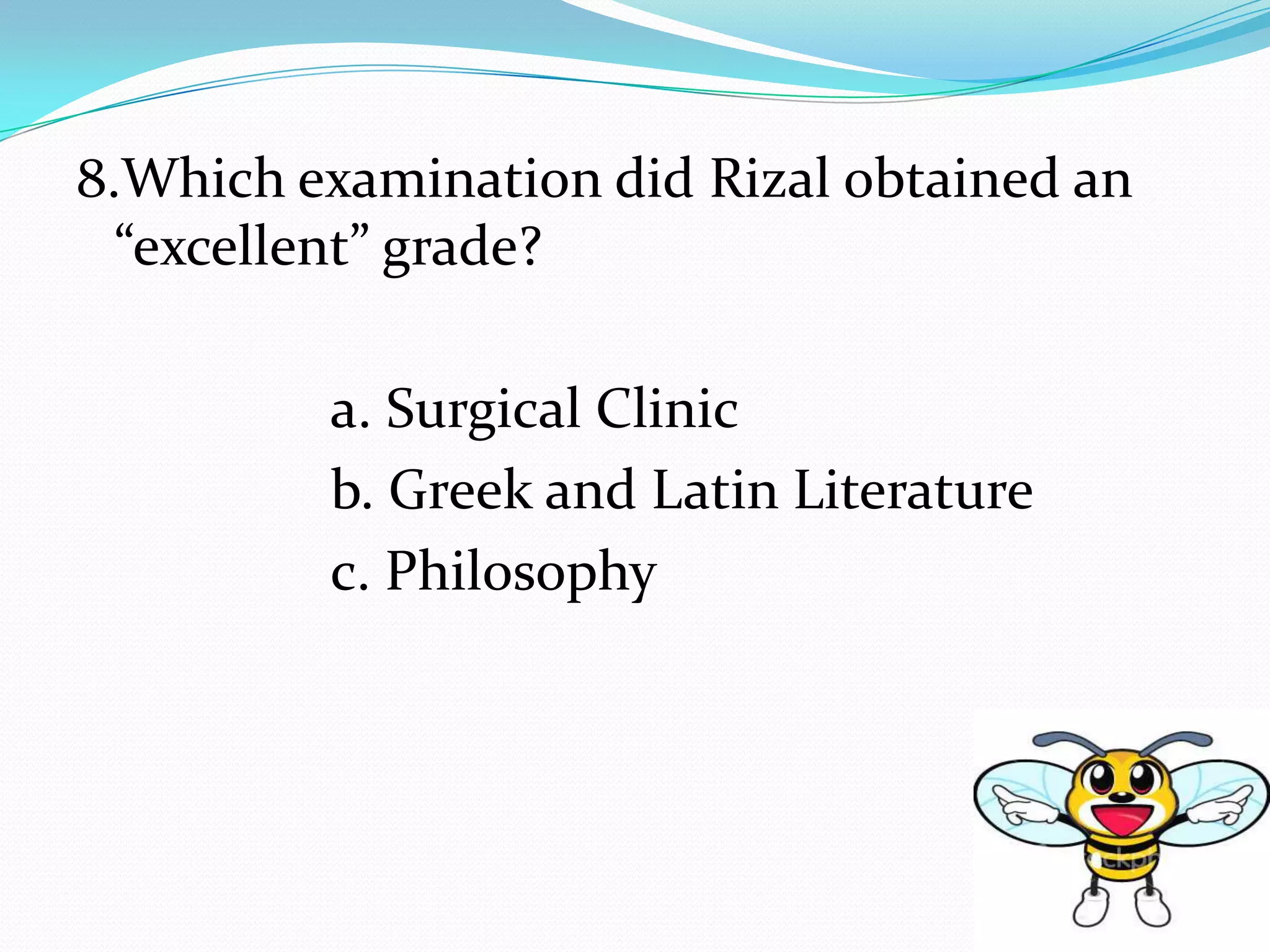 Rizal quiz bee average | PPTX