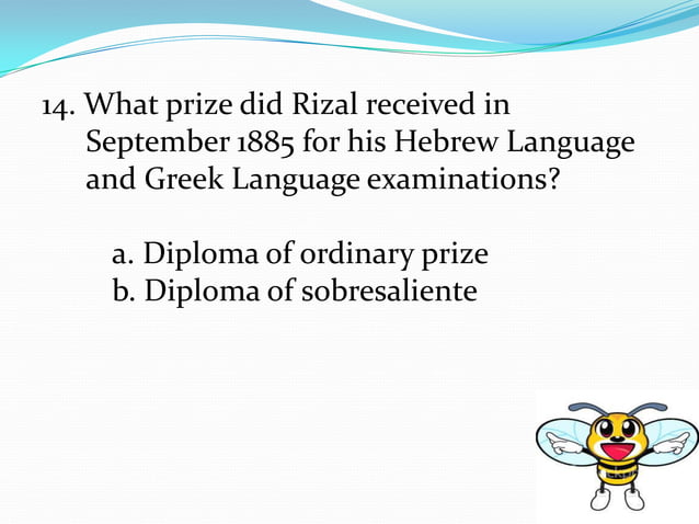 Rizal quiz bee difficult | PPTX