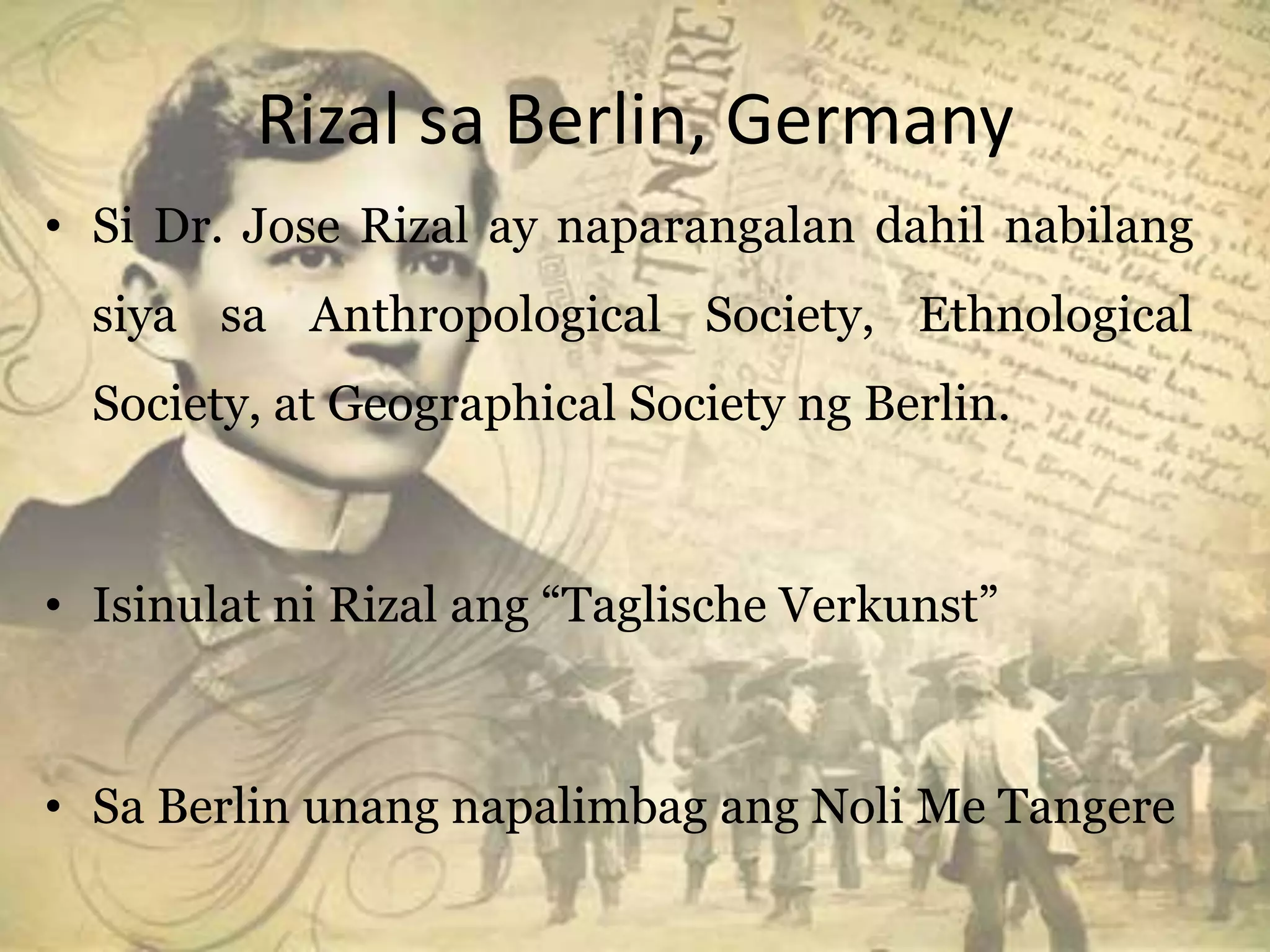 Rizal sa europa (1882 1892) | PPTX