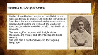 Rizal's Childhood ppt.pptx JOSE RIZAL FAMILY | PPTX