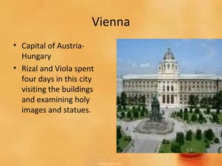 Rizal’s grand tour in europe with maximo viola | PPT