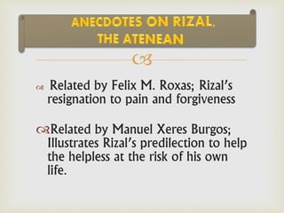 Rizal: 4th Year in Ateneo and His Curricular Activities | PPTX