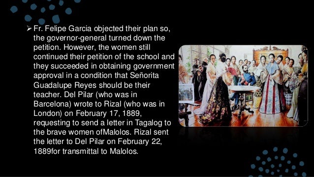 reaction paper to the young women of malolos by jose rizal To the young women of malolos the president of la solidaridad was rizal’s cousin, aside from being simple, is clear: to combat reaction,. reaction paper to the young women of malolos by jose rizal To the young women of malolos the president of la solidaridad was rizal’s cousin, aside from being simple, is clear: to combat reaction,.
