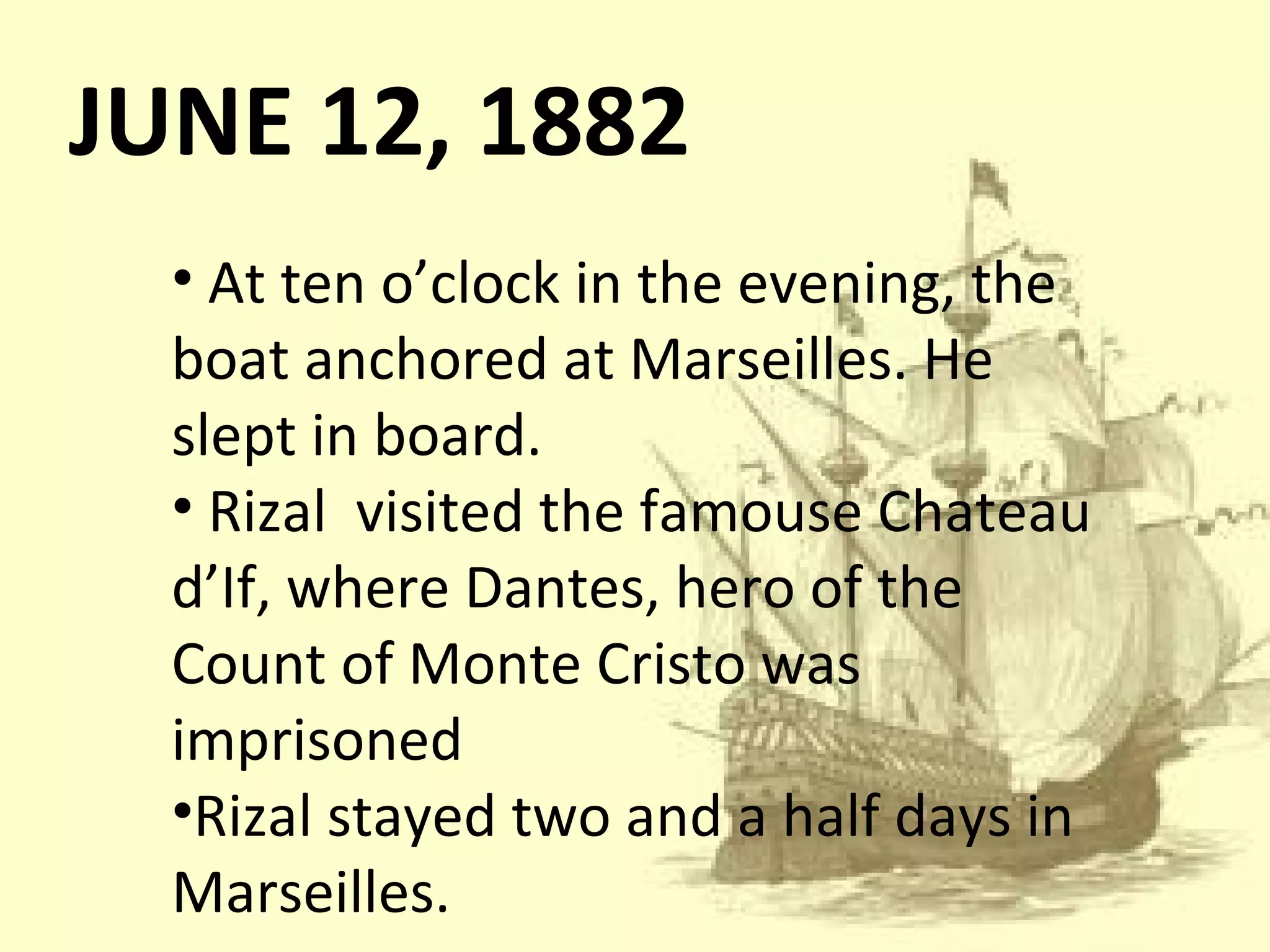 Rizal first trip abroad | PPT