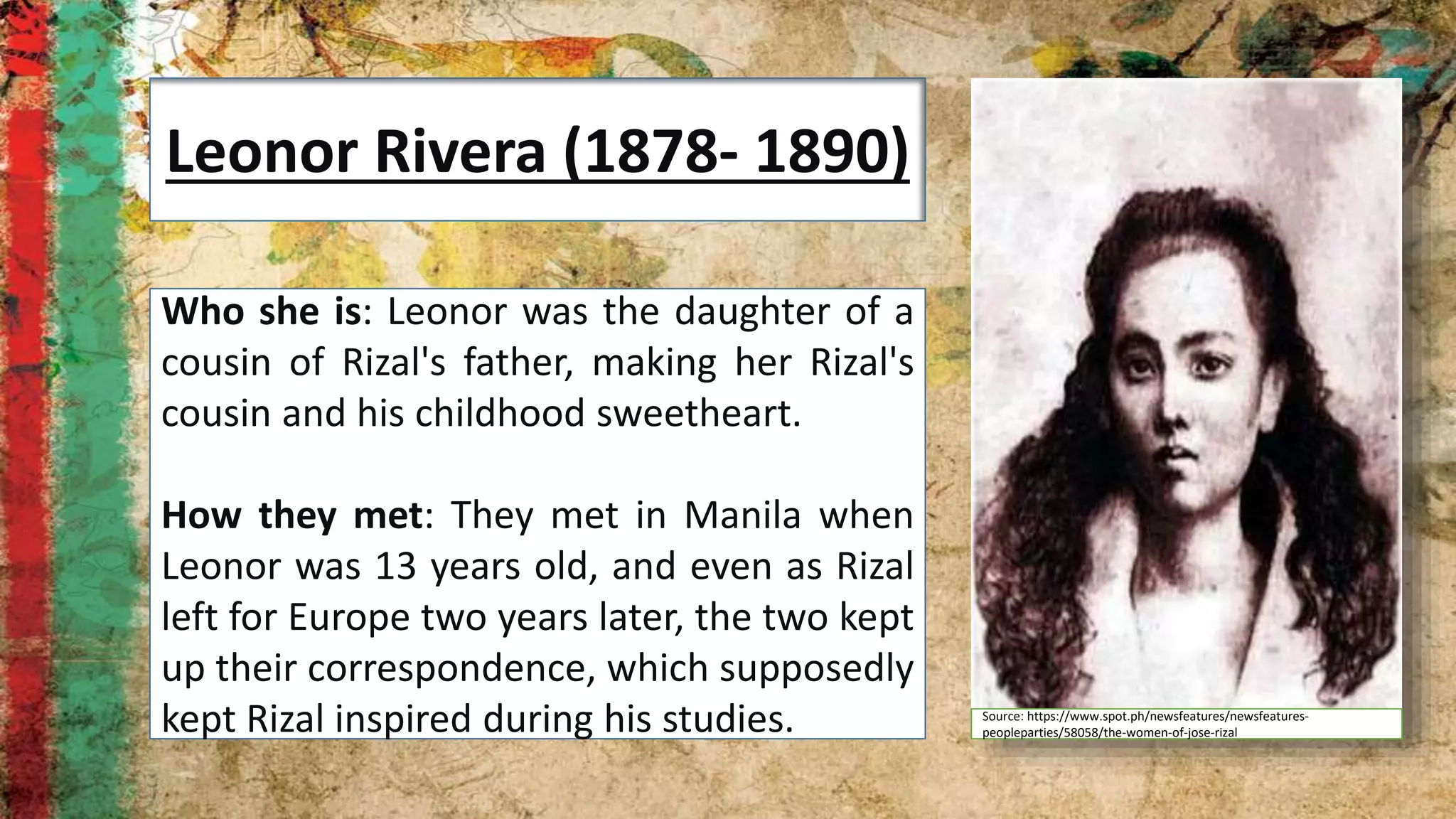 Jose Rizal: Women in Rizal's Life | PPTX