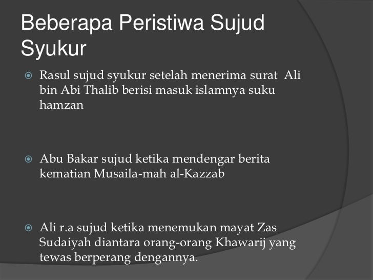 Sujud Sahwi Tilawah Syukur Bacaan