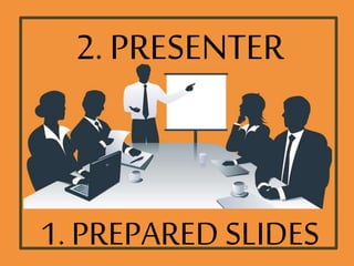 1. PREPARED SLIDES
2. PRESENTER
 