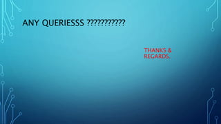 ANY QUERIESSS ???????????
THANKS &
REGARDS.
 