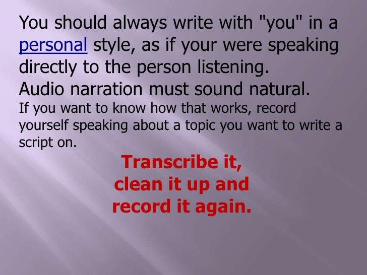 how to write a radio speech